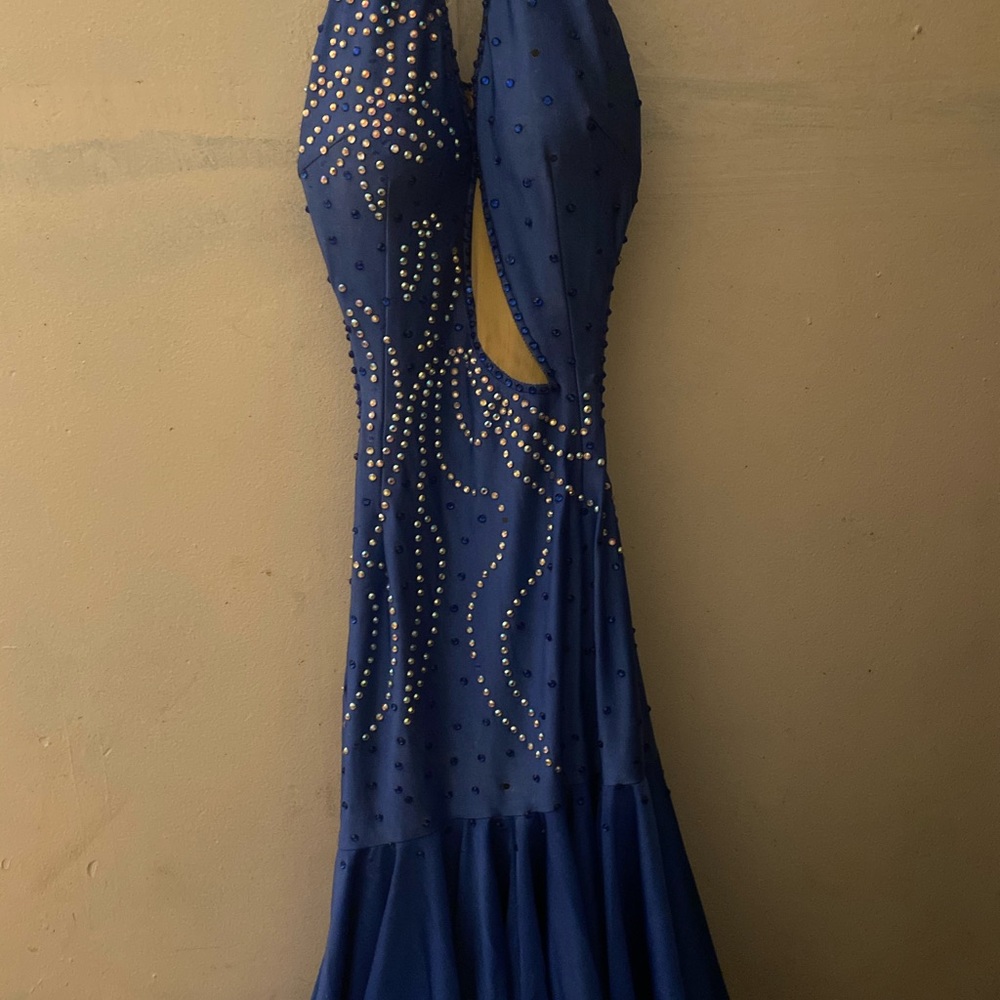 Blue ballroom latin dress